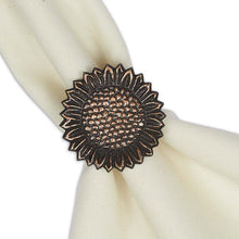 Sunflower Napkin Ring Set