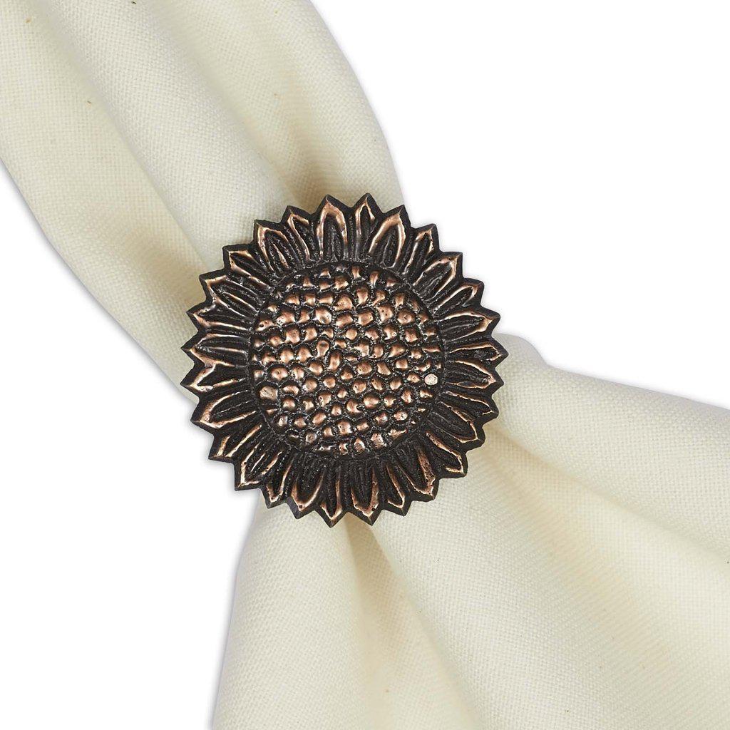 Sunflower Napkin Ring Set