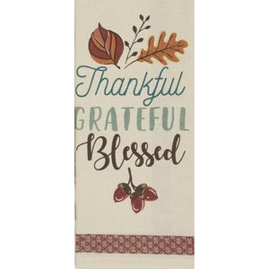 “Grateful” Autumn Kitchen Towel