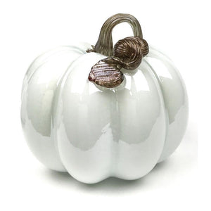 Wide Ridge Glass Pumpkin