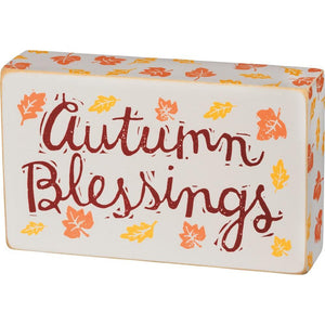 “Autumn Blessings” Box Sign
