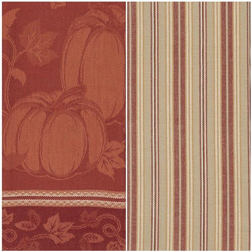 Pumpkin Stripe Kitchen Towel Set