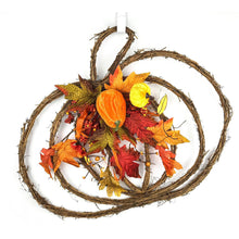 Velvet Pumpkin Twig Wreath