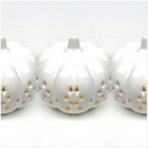 Ceramic Light Up Pumpkin Set