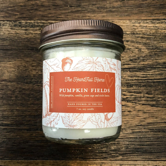Pumpkin Fields Scent Soy Candle | The HeartFull Home