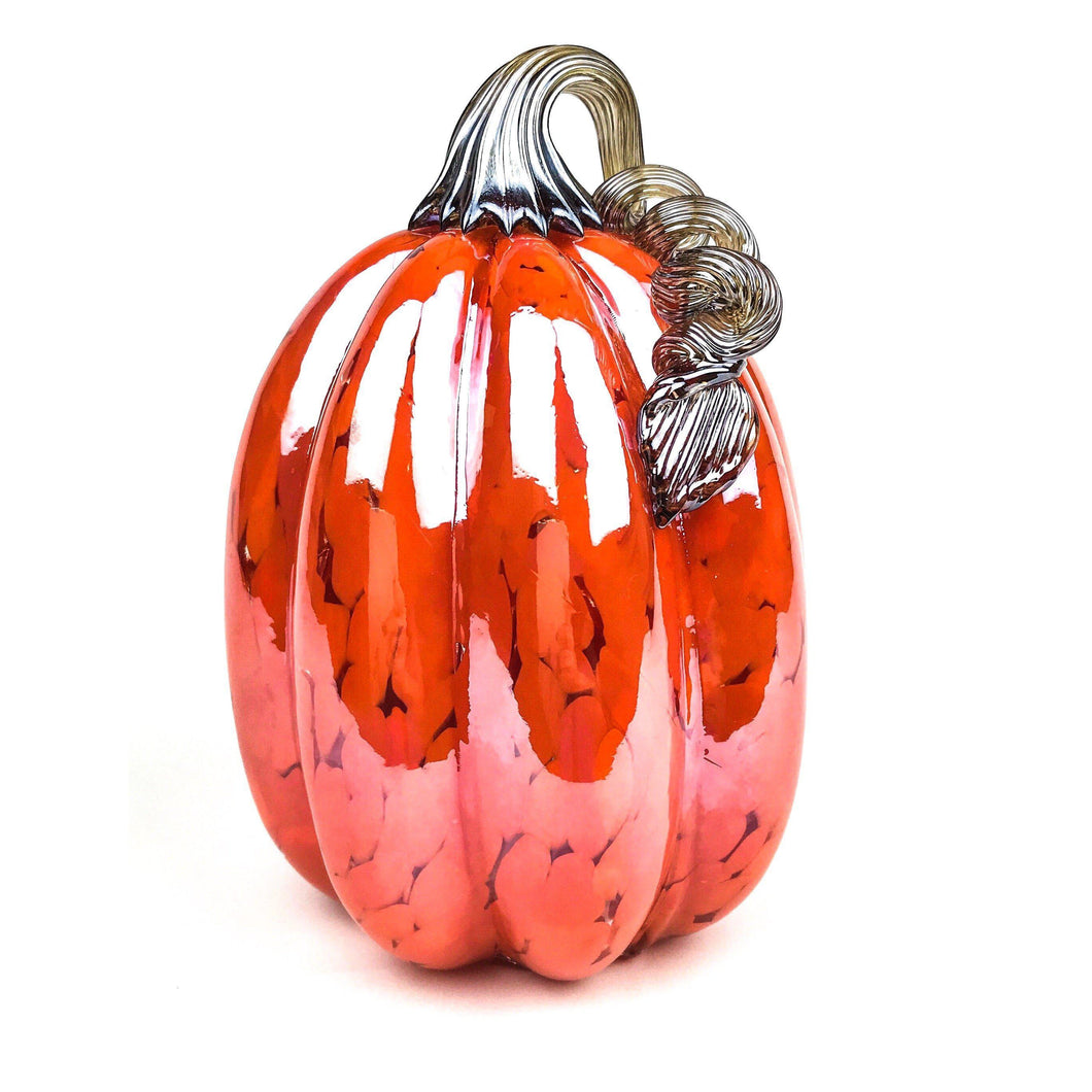 Large Orange Mystique Glass Pumpkin