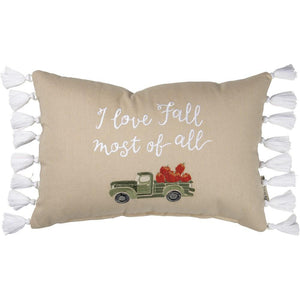 "I Love Fall Most Of All" Pillow