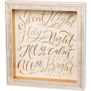 "Silent Night" Large Framed Box Sign