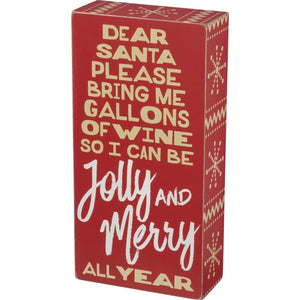 "Dear Santa" Box Sign