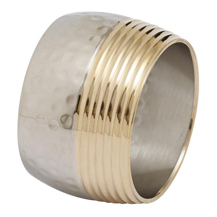 Silver And Gold Napkin Ring Set
